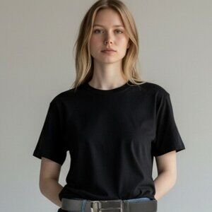 New Womens Reversible 100% Cowhide Full Grain Leather Belt Black Brown Size 34